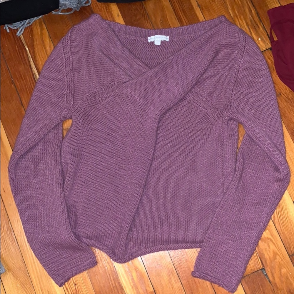 PURPLE KNIT SWEATER
